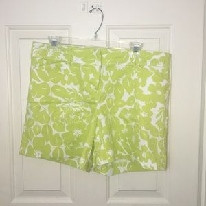 The Limited Green Floral Shorts-12